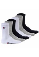 Champion Unisex Basics 6Er Pack Crew Sportsocken Marineblau Weiß Grau 39-42 Eu