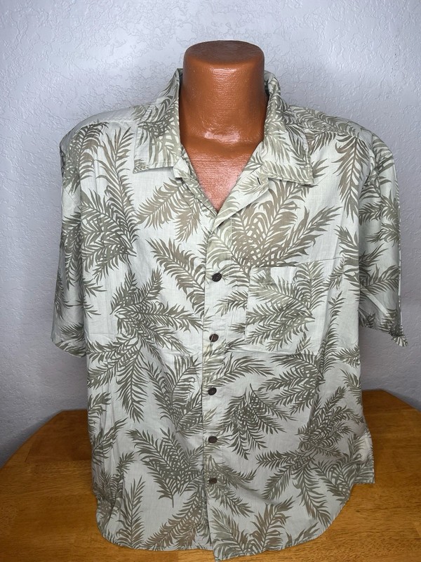 Men's ExOfficio Fishing Hiking S/S Button Front Shirt Extra Large XL _ Palms