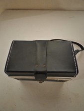 Vintage Leather Camera Hard Case w/ Shoulder Strap Top Grain Cowhide Made in USA