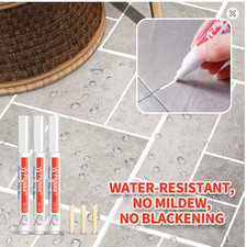White-3pcs Grout Pen Waterproof Tile Marker Wall Seam Pen, for Tiles Floor Bathr