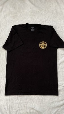 Vans OFF THE WALL Graphic T-Shirt Size Medium Black w/Yellow Logo Double-Sided