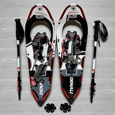 Denali Sawtooth Spin Snowshoes 9x30 Winter Hiking Kit w/ Poles & Bag – 250 lb