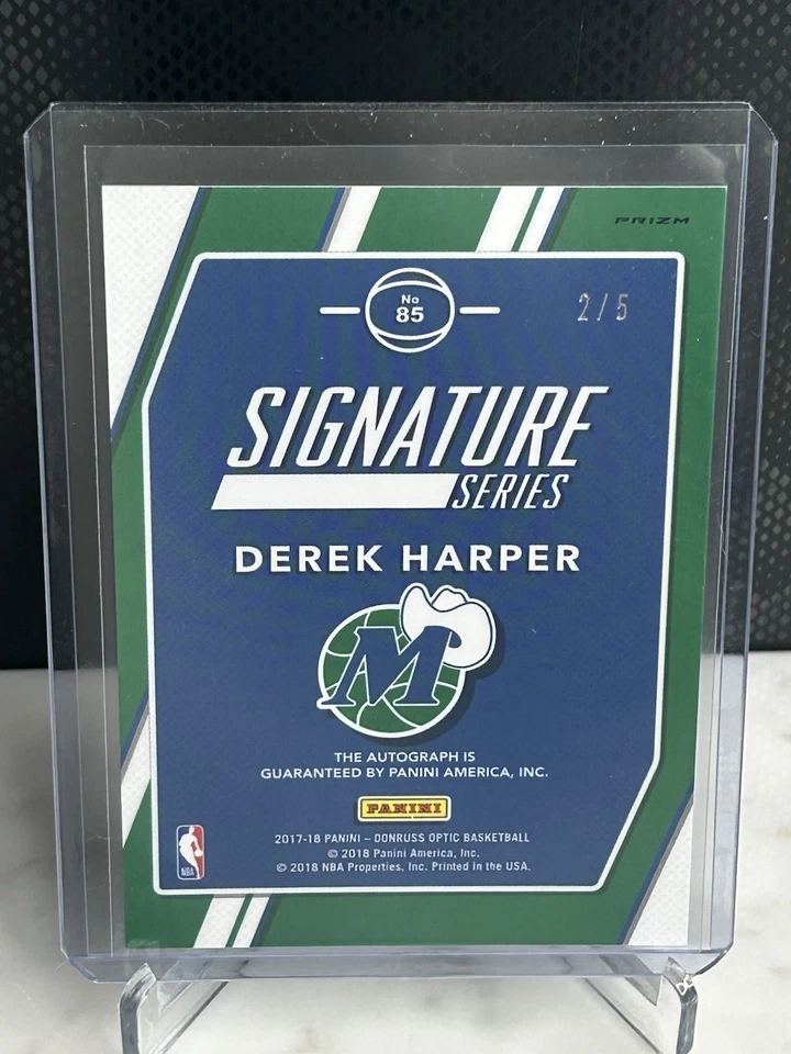 Derek Harper 2017-18 Optic Basketball Signature Series Auto SN/5 - Image 2 of 2