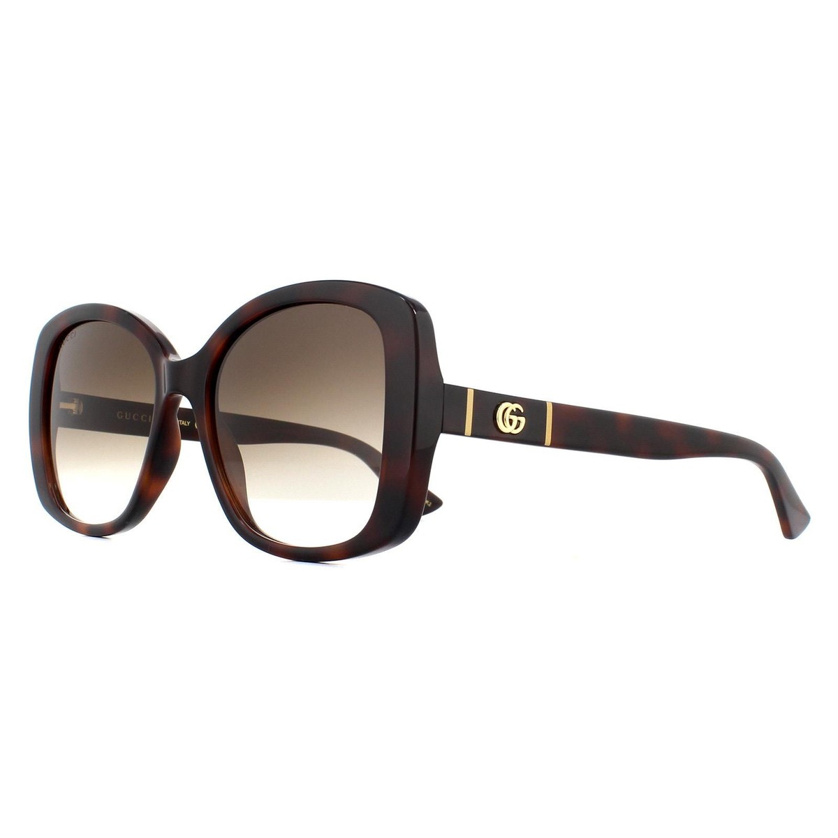 Gucci Gg0762s 002 Havana Gradient Oversized Women Sunglasses for