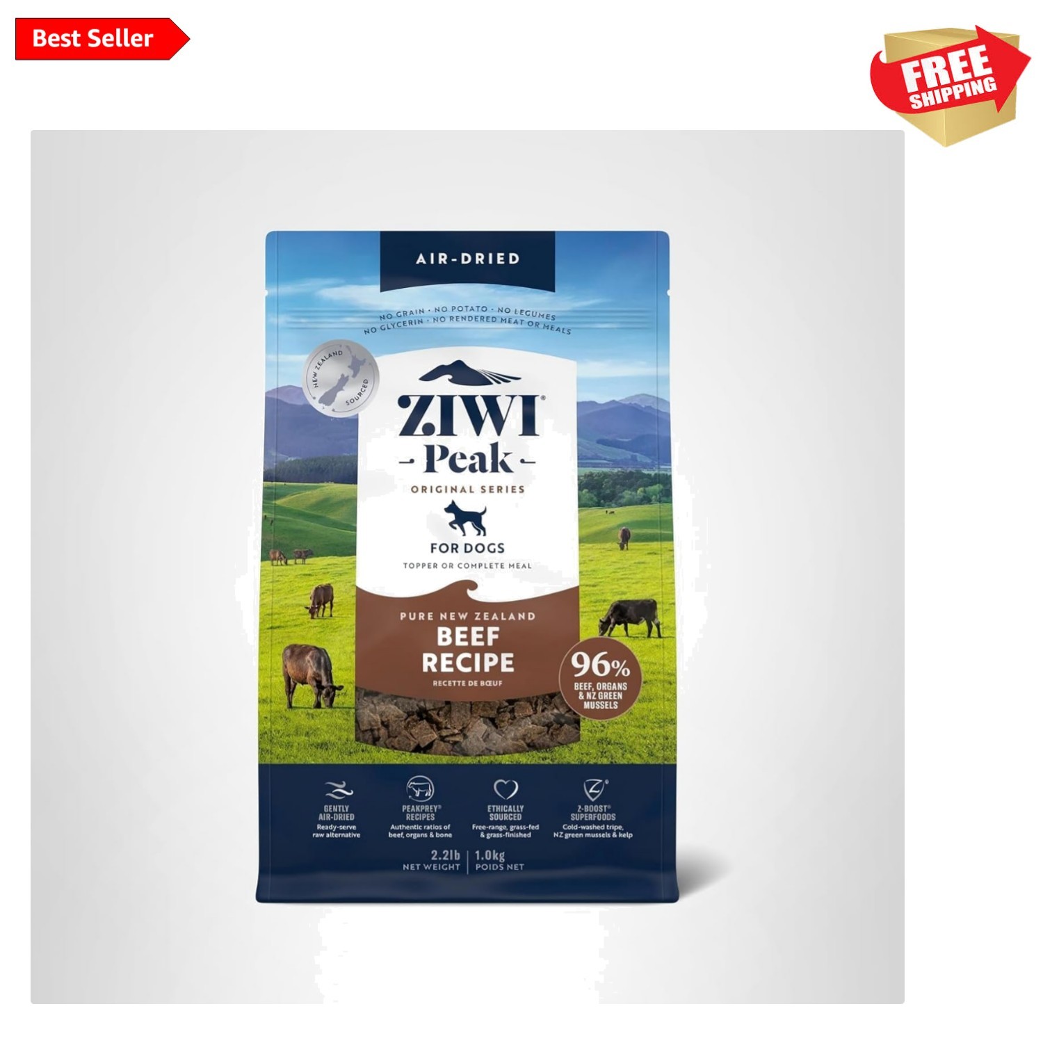 &ndash; Peak Air-dried Beef, 35.2oz For All Ages