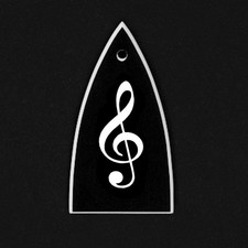 GUITAR TRUSS ROD COVER - Engraved Etched - ESP LTD - TREBLE CLEF Music Note