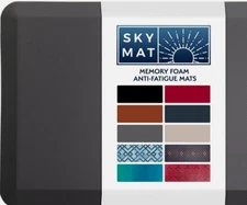 Sky Solutions Anti Fatigue Floor Mat 3/4" Thick Standing Rug (20 x 39", Gray)