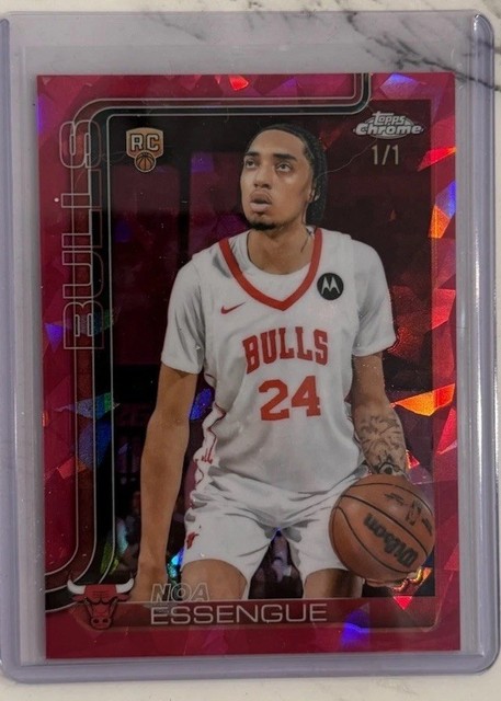 2025-26 Topps Chrome Noa Essengue Padparadscha Papa Rookie 1/1