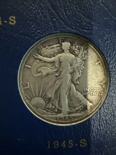 1945 S Liberty Walking Half Dollar VG Very Good 90% Silver 50c US Coin
