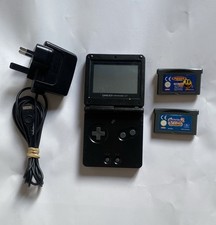 Nintendo Game Boy Advance SP Black with charger - fully working. And games.