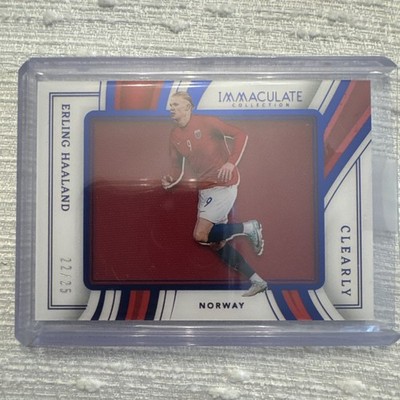 2023-24 Panini Immaculate Erling Haaland Clearly Jumbo Patch Sapphire /25