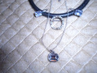 VINTAGE SWAROVSKI CLEAR CRYSTAL PENDANT NECKLACE/EARRINGS/PIN SET — photo 4