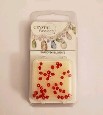 40 3mm Crystal Passions Swarovski Elements Xilion Bicone Beads Lt Light Siam Red