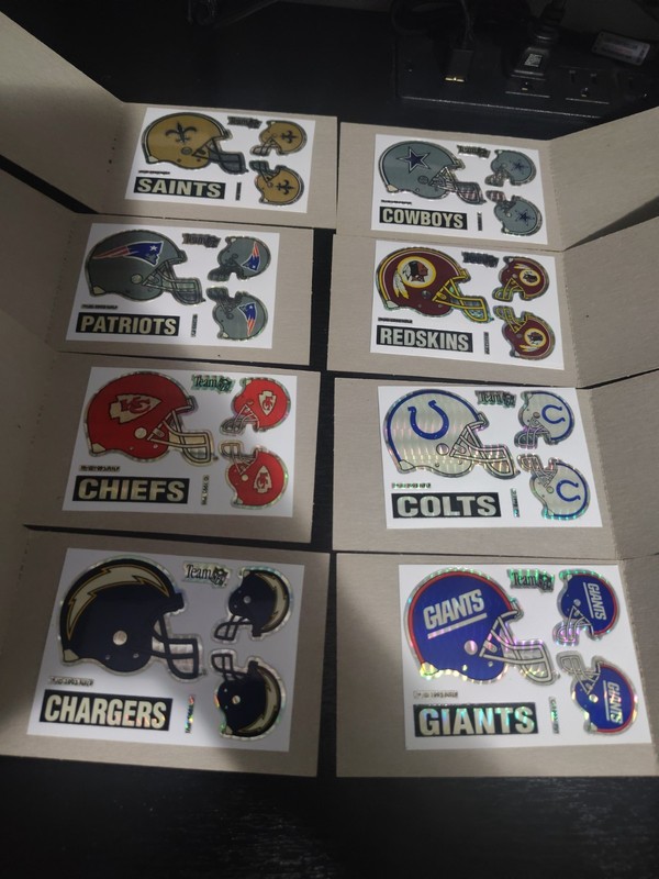 Vintage 1993 NFL Holographic Helmet Sticker Collection 29 Teams Rare Vending