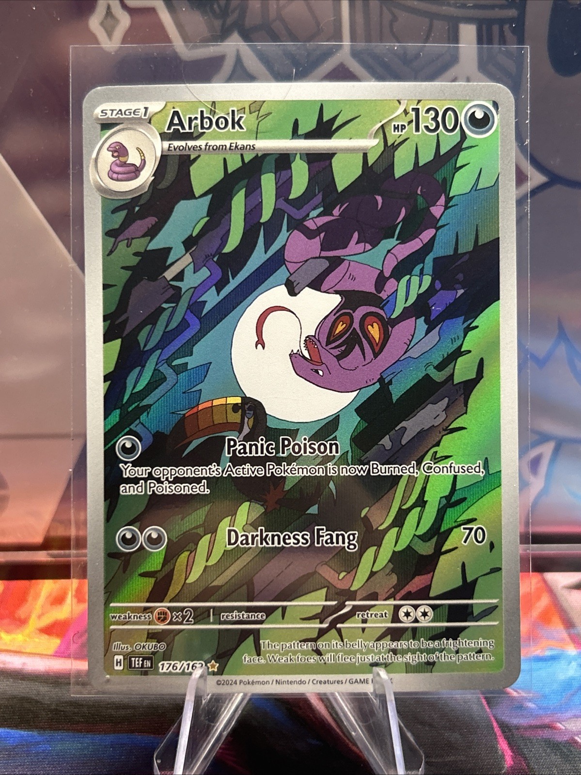 Arbok 176/162 SV05: Temporal Forces Holo Illustration Rare Near Mint