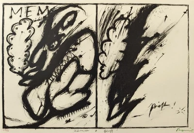 Arnulf Rainer "Hämm und Gloff (Wahnhall XX) (1967)" - Bild 1 von 2