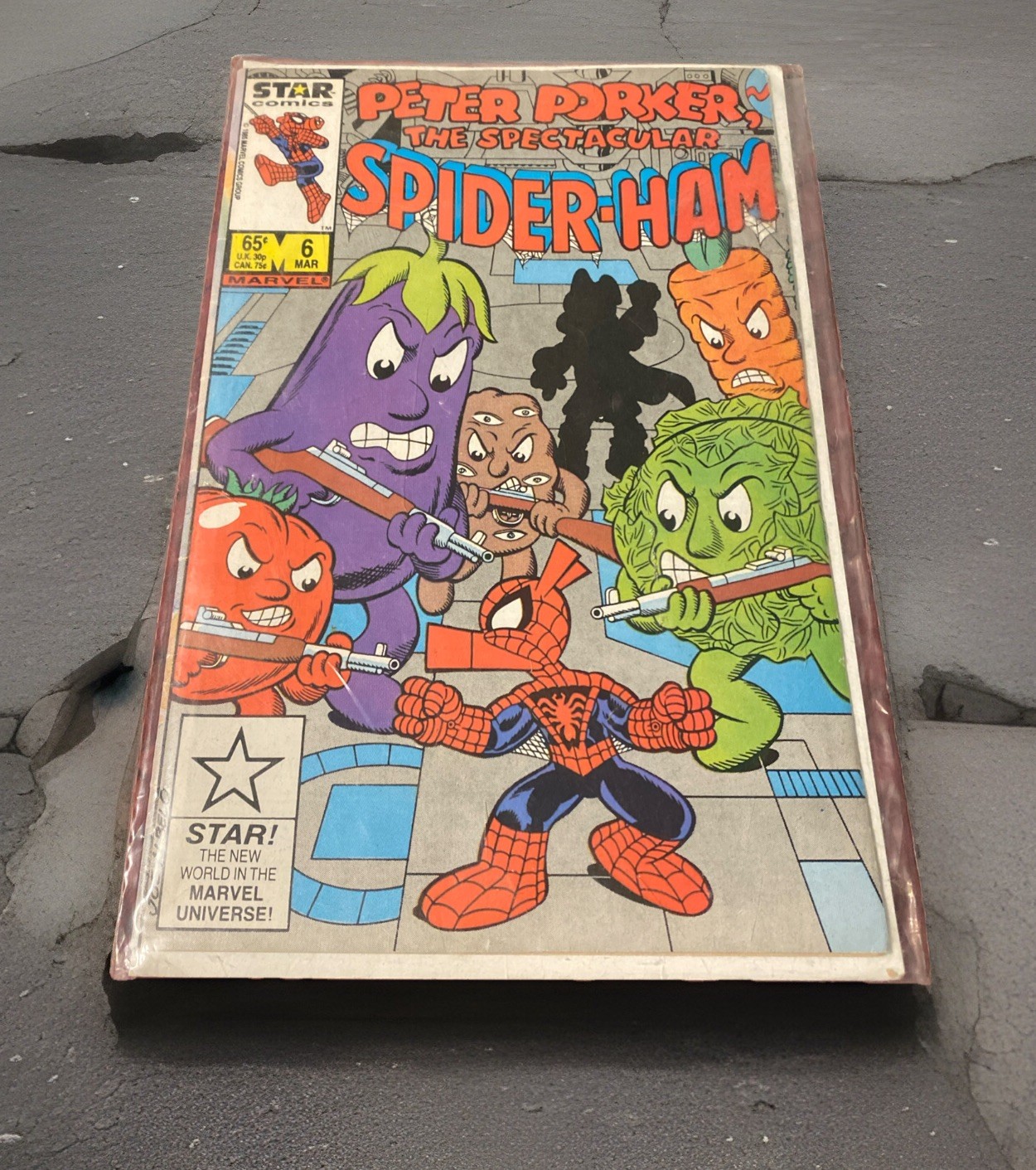 PETER PORKER, THE SPECTACULAR SPIDER-HAM #6 1985 Star Comics Newsstand Marvel