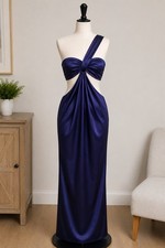 Express Special Occasion Waist Cut Out Cruise 1 Shoulder Strap Purple Dress XL