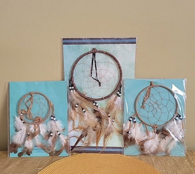 #ad #ad Lot of 3 Lakota Sioux Dream Catchers Beaded Feathers St. Joseph#x27;s Indian School $19.88