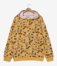 Peanuts Characters All Over Print Women s Hooded Hoodie Sweatshirt Size XL