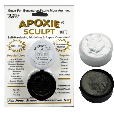 Aves Apoxie Sculpt - 2 Part Modeling Compound (A & B) - 1/4 Pound, Apoxie Scu...