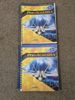 Abeka Pre Algebra Teacher Edition Volumes 1 and 2 Fourth edition