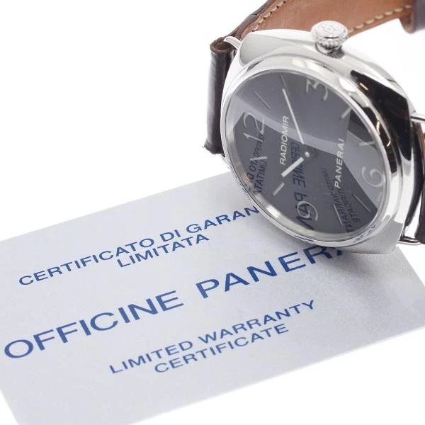 Panerai — Officine Panerai Radiomir Black Seal PAM00210 45mm SS Black Dial Watch #C3218