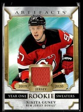 2020-21 Upper Deck Artifacts Year One Rookie Sweaters Nikita Gusev Rookie New