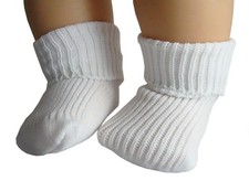 1 Pair Fitted Ankle Foldover Socks made for 15" Dolls such as Bitty Baby