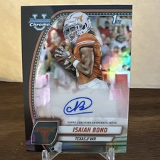 Isaiah Bond 2024 Bowman U Chrome Auto True Black /10 RC  #PA-IBO