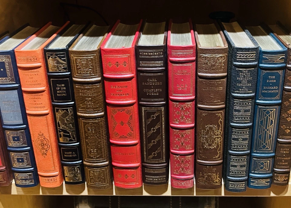 FRANKLIN LIBRARY Leather Bound Books Unread Decor Collectible Hardcover Lot x12 Foto 2 de 4