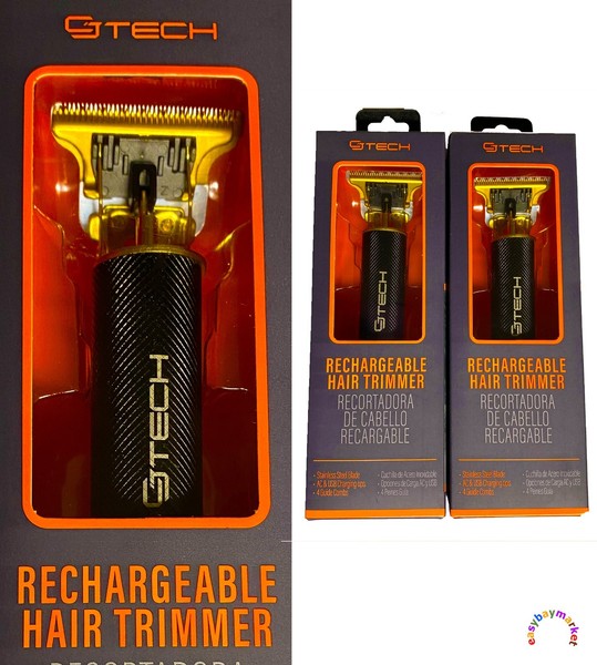 Recortadora de pelo recargable C J Tech con accesorios cuerpo de metal de acero inoxidable