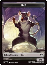 4x Food/Rat Token, TMNT Tokens, MTG Token, 4 pack, Magic the Gathering