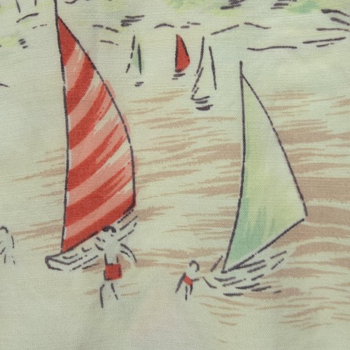 VTG Tahitian Mens Shirt Medium Beige Green Japan Made Hand Screened Aloha Tropic - Picture 4 of 22