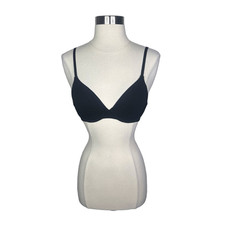 SKIMS Fits Everybody Cotton Jersey T-Shirt Bra Size 32B Soot Kim Kardashian