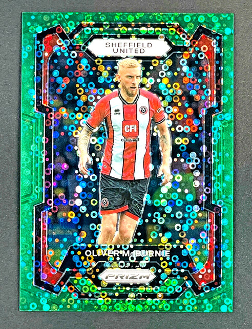 1/5 BREAKAWAY GREEN - OLIVER McBURNIE -2023/24 PANINI PRIZM EPL-SHEFFIELD UNITED