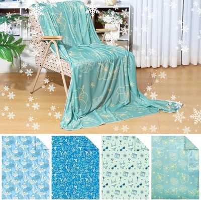 4 Pack Cooling Blanket for Hot Sleepers Breathable Lightweight Ice Silk Throw