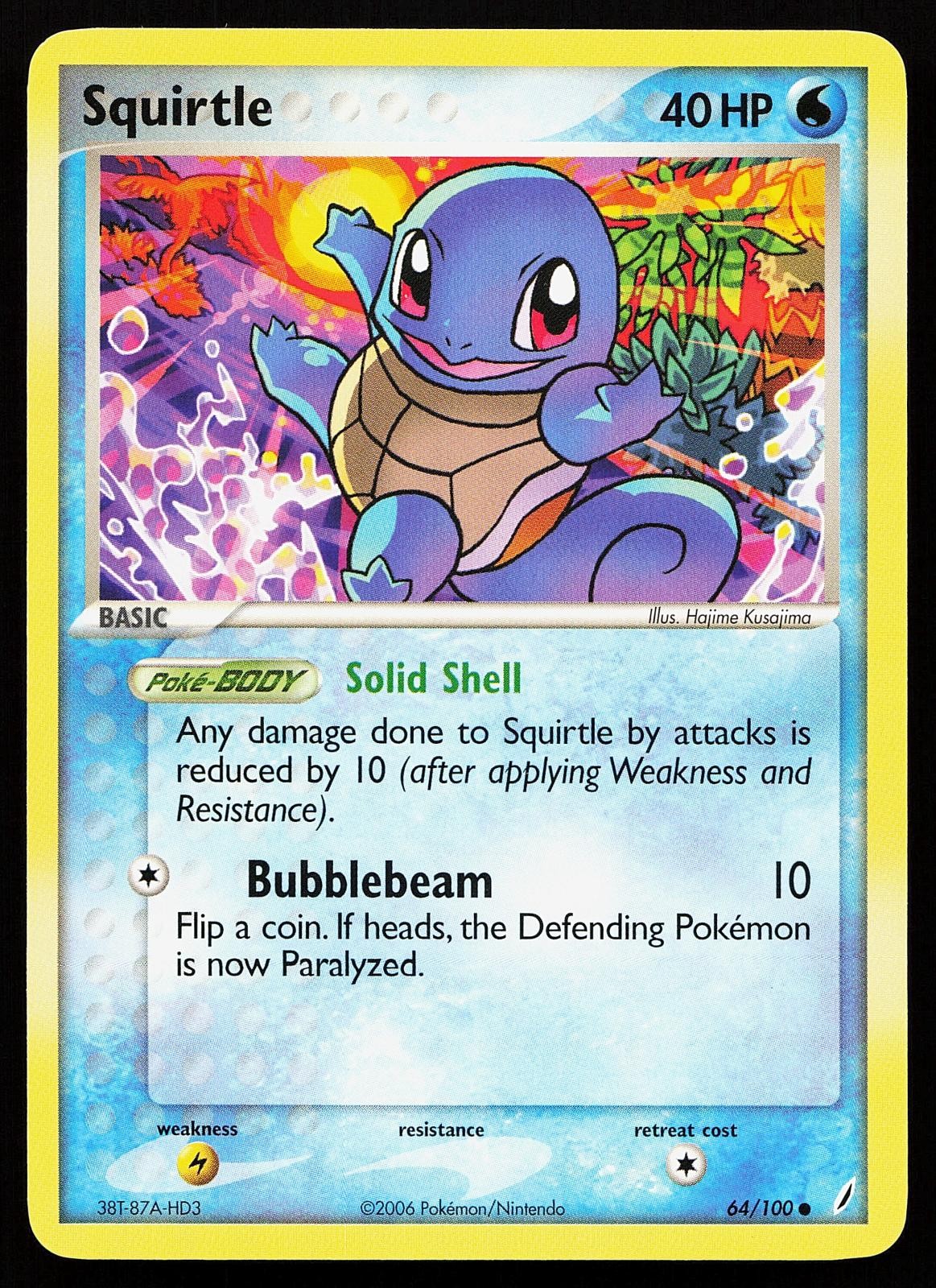 Squirtle 64/100 Common Crystal Guardians Pokemon Card