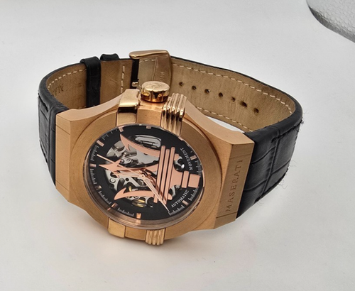 MASERATI POTENZA MENS R8821108039 LEATHER STRAP AUTOMATIC WATCH 42mm Dial - Picture 4 of 12