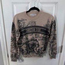 Maglione pullover donna Christian Dior grafica animalier, taglia S