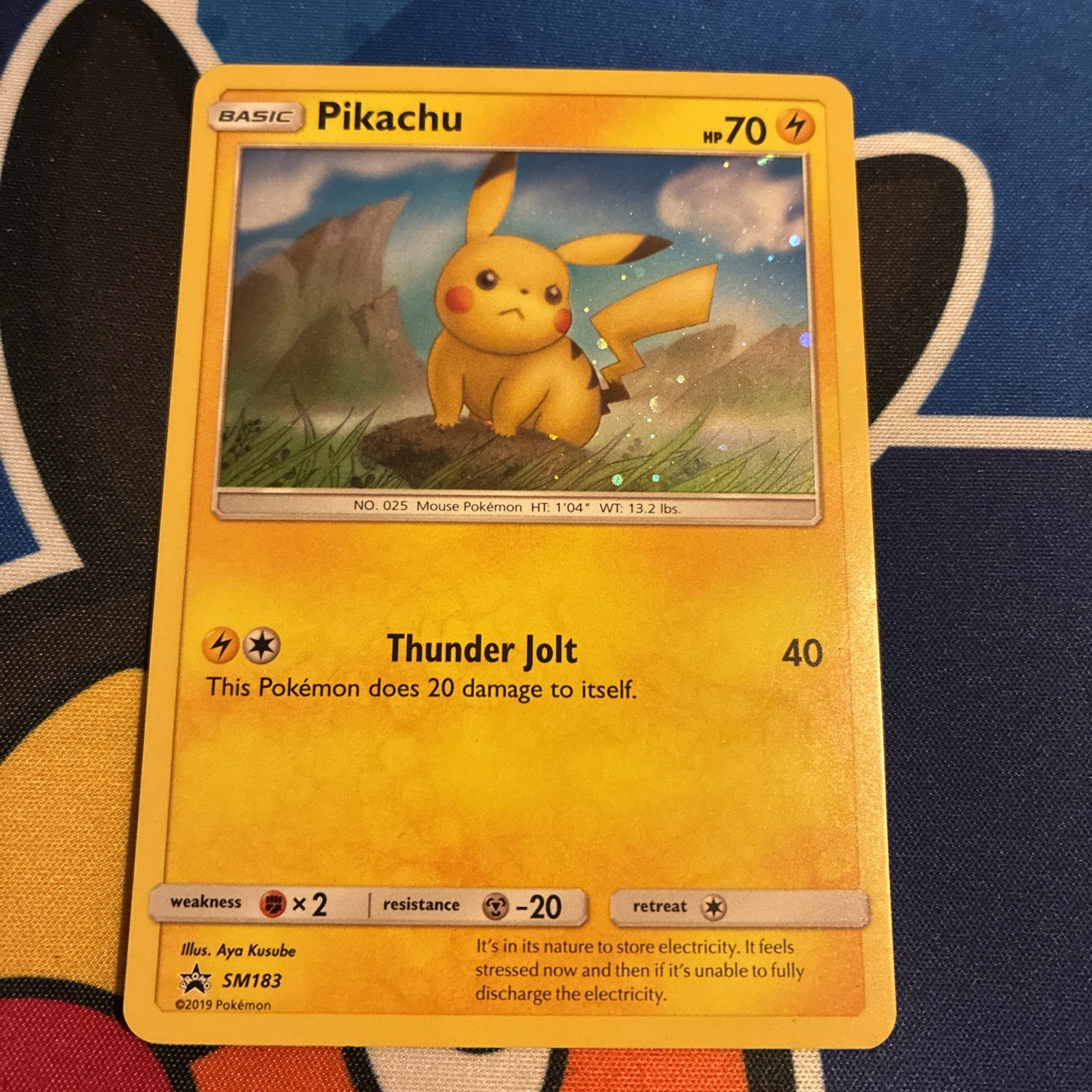 Pokemon TCG Pikachu SM183 SM EN Holo Promo Basic 70 HP Thunder Jolt 40 MP/LP