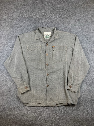 Vintage Quicksilver Salt Water Denim Shirt Loop Collar Camp Board Shirt USA XL - Picture 2 of 8