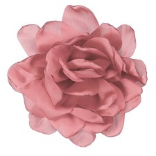 4.7" Silk Satin Flower Brooch Pin Large Peony Floral Lapel Pin Hot Pink