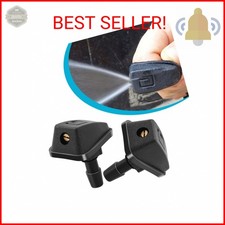 RONTCOS 2PCS Car Windshield Spray Washer Sprayer Wiper Nozzle Jet Sprinkler Kit