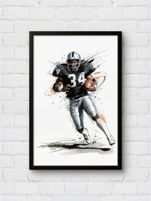 Bo Jackson Los Angeles Raiders Football Poster Kunstdruck Wand Bild Art Print