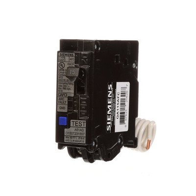 Siemens Qa115Afc 15-Amp Single Pole 120-Volt Plug-On Combination Afci Breaker