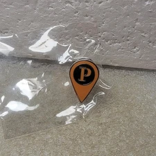 P Location Marker Pinback Button Enamel Lapel Pin Small