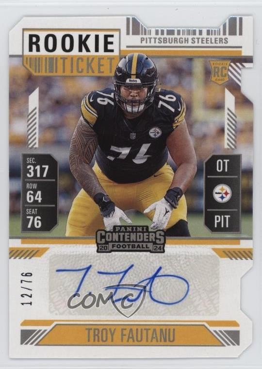 Troy Fautanu Panini Contenders #186 Autograph-Ticket Stub