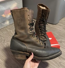 Chippewa Golden Bay Crazy Horse 10568 Packer Boots Mens Size 10 EE Wide USA