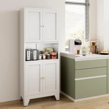 69'' Metal Kitchen Pantry Freestanding Storage Cabinet With Adjustable Shelves